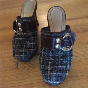 Coach Wool Tweed Mules